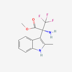 molecular formula C13H13F3N2O2 B6328287 Methyl 3,3,3-trifluoro-2-(2-methylindol-3-YL)alaninate CAS No. 1262415-77-9