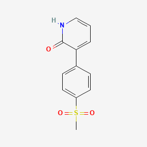 molecular formula C12H11NO3S B6328474 2-Hydroxy-3-(4-methylsulfonylphenyl)pyridine CAS No. 1224598-12-2
