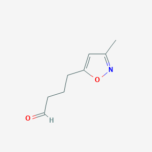 molecular formula C8H11NO2 B063285 4-(3-Methylisoxazol-5-yl)-butyraldehyde CAS No. 192717-23-0