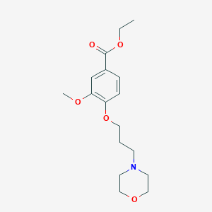 molecular formula C17H25NO5 B6328678 Ethyl 3-methoxy-4-(3-morpholinopropoxy)benzoate CAS No. 108479-25-0