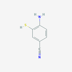 molecular formula C7H6N2S B063287 4-Amino-3-mercaptobenzonitrile CAS No. 174658-22-1