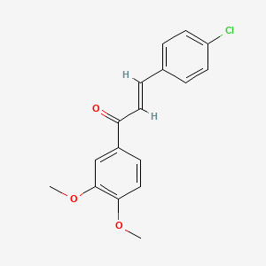 molecular formula C17H15ClO3 B6328932 (2E)-3-(4-chlorophenyl)-1-(3,4-dimethoxyphenyl)prop-2-en-1-one CAS No. 53744-30-2