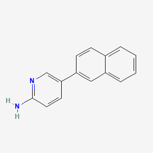 molecular formula C15H12N2 B6328983 5-(Naphthalen-2-yl)pyridin-2-amine, 95% CAS No. 1272099-05-4