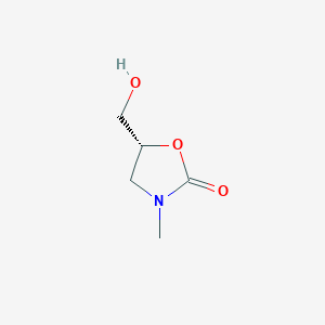 molecular formula C5H9NO3 B6329090 (R)-5-(Hydroxymethyl)-3-methyloxazolidin-2-one CAS No. 1315020-11-1