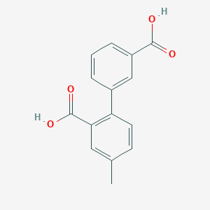 molecular formula C15H12O4 B6329121 2-(3-Carboxyphenyl)-5-methylbenzoic acid CAS No. 378242-13-8