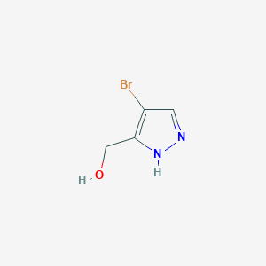 molecular formula C4H5BrN2O B6329154 (4-bromo-1H-pyrazol-3-yl)methanol CAS No. 959756-34-4