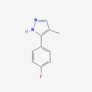B6329268 3-(4-Fluorophenyl)-4-methyl-1H-pyrazole CAS No. 916792-26-2