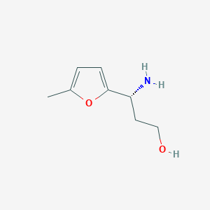 molecular formula C8H13NO2 B6329315 (R)-3-Amino-3-(5-methylfuran-2-yl)propan-1-ol CAS No. 1213482-83-7