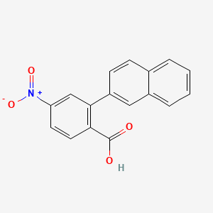 molecular formula C17H11NO4 B6329508 2-(Naphthalen-2-YL)-4-nitrobenzoic acid CAS No. 1261902-36-6