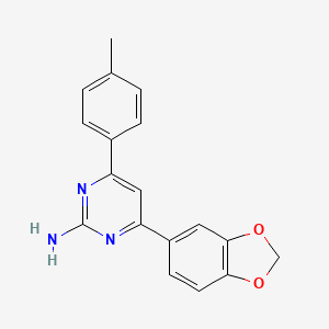 4-(2H-1,3-Benzodioxol-5-yl)-6-(4-methylphenyl)pyrimidin-2-amine