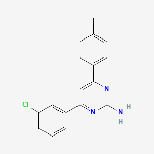 B6329743 4-(3-Chlorophenyl)-6-(4-methylphenyl)pyrimidin-2-amine CAS No. 84857-15-8