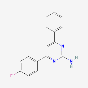 molecular formula C16H12FN3 B6329746 4-(4-Fluorophenyl)-6-phenylpyrimidin-2-amine CAS No. 84857-13-6