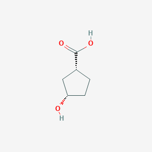 molecular formula C6H10O3 B6329806 (1R,3S)-3-Hydroxycyclopentane-1-carboxylic acid CAS No. 1443511-35-0