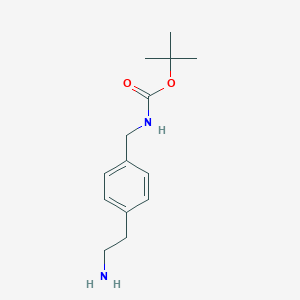molecular formula C14H22N2O2 B063299 4-Boc-aminomethylphenethylamine CAS No. 187283-19-8