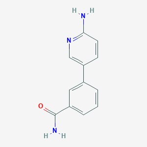 molecular formula C12H11N3O B6330033 3-(6-Aminopyridin-3-yl)benzamide CAS No. 1258609-66-3