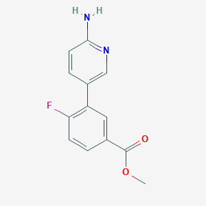 molecular formula C13H11FN2O2 B6330087 Methyl 3-(6-aminopyridin-3-yl)-4-fluorobenzoate CAS No. 1314988-27-6