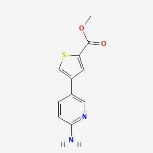 molecular formula C11H10N2O2S B6330091 Methyl 4-(6-aminopyridin-3-yl)thiophene-2-carboxylate CAS No. 1314987-44-4