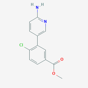 molecular formula C13H11ClN2O2 B6330104 Methyl 3-(6-aminopyridin-3-yl)-4-chlorobenzoate CAS No. 1314987-49-9
