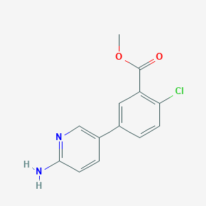 molecular formula C13H11ClN2O2 B6330122 Methyl 5-(6-aminopyridin-3-yl)-2-chlorobenzoate CAS No. 1314988-03-8