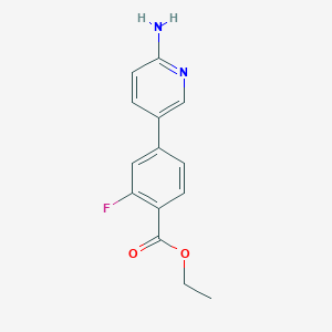 molecular formula C14H13FN2O2 B6330129 Ethyl 4-(6-aminopyridin-3-yl)-2-fluorobenzoate CAS No. 1314988-23-2