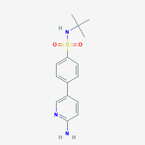molecular formula C15H19N3O2S B6330191 4-(6-Aminopyridin-3-yl)-N-tert-butylbenzenesulfonamide CAS No. 1314988-16-3