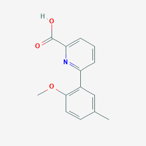 molecular formula C14H13NO3 B6330238 6-(2-Methoxy-5-methylphenyl)picolinic acid CAS No. 1199244-07-9