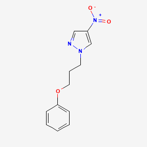 molecular formula C12H13N3O3 B6330580 4-Nitro-1-(3-phenoxypropyl)-1H-pyrazole CAS No. 1240568-95-9