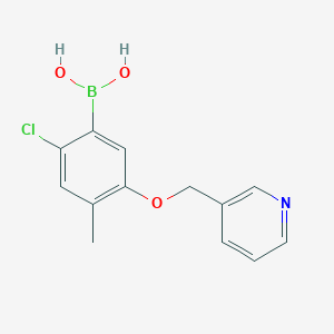 molecular formula C13H13BClNO3 B6330732 [2-Chloro-4-methyl-5-(pyridin-3-ylmethoxy)phenyl]boronic acid CAS No. 2096339-23-8