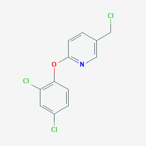 molecular formula C12H8Cl3NO B6330866 5-Chloromethyl-2-(2,4-dichloro-phenoxy)-pyridine, 95% CAS No. 1305749-75-0