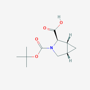 molecular formula C11H17NO4 B6330922 (1R,2R,5S)-3-[(t-Butoxy)carbonyl]-3-azabicyclo[3.1.0]hexane-2-carboxylic acid, 95% CAS No. 1389359-96-9