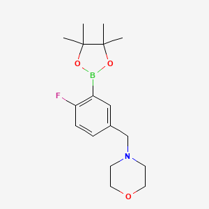 molecular formula C17H25BFNO3 B6330927 2-Fluoro-5-(morpholinomethyl)phenylboronic acid, pinacol ester;  97% CAS No. 2096340-24-6