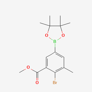molecular formula C15H20BBrO4 B6331008 Methyl 2-bromo-3-methyl-5-(4,4,5,5-tetramethyl-1,3,2-dioxaborolan-2-yl)benzoate CAS No. 2096341-94-3