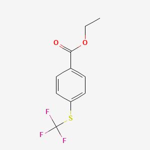 molecular formula C10H9F3O2S B6331021 Ethyl 4-(trifluoromethylthio)benzoate CAS No. 587-19-9