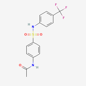 molecular formula C15H13F3N2O3S B6331326 4'-[4-(Trifluoromethyl)phenylsulfamoyl]acetanilide CAS No. 433-00-1