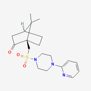 molecular formula C19H27N3O3S B6331475 7,7-Dimethyl-1-(((4-(2-pyridyl)piperazinyl)sulfonyl)methyl)bicyclo[2.2.1]heptan-2-one CAS No. 1274892-55-5