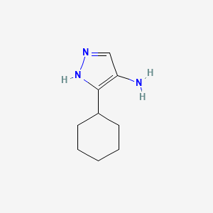 molecular formula C9H15N3 B6331524 3-Cyclohexyl-1H-pyrazol-4-amine CAS No. 1249721-12-7