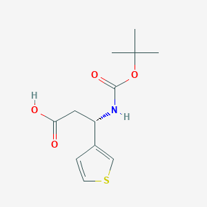 molecular formula C12H17NO4S B6331580 Boc-(S)-3-Amino-3-(3-thienyl)-propionic acid CAS No. 500770-67-2