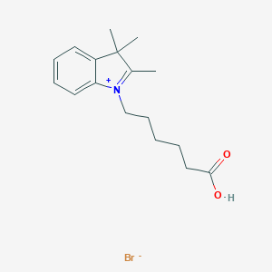molecular formula C17H24BrNO2 B063318 1-(5-Carboxypentyl)-2,3,3-trimethyl-3H-indol-1-ium bromide CAS No. 171429-43-9