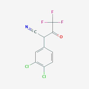 molecular formula C10H4Cl2F3NO B6331847 2-(3,4-Dichlorophenyl)-2-(trifluoroacetyl)acetonitrile CAS No. 1357625-92-3