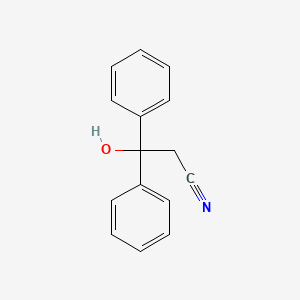 molecular formula C15H13NO B6331975 3-Hydroxy-3,3-diphenylpropanenitrile CAS No. 3531-23-5