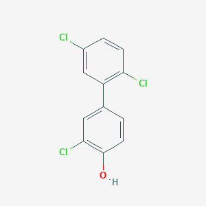 molecular formula C12H7Cl3O B6331988 2-Chloro-4-(2,5-dichlorophenyl)phenol CAS No. 78143-73-4