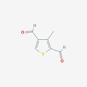 molecular formula C7H6O2S B063320 3-Methylthiophene-2,4-dicarbaldehyde CAS No. 174148-87-9