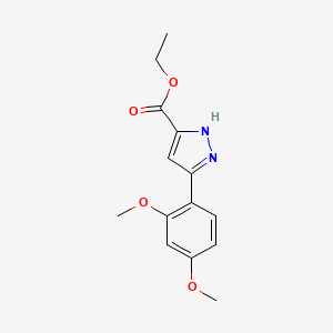 molecular formula C14H16N2O4 B6332002 Ethyl 5-(2,4-dimethoxyphenyl)-1H-pyrazole-3-carboxylate CAS No. 1036999-93-5