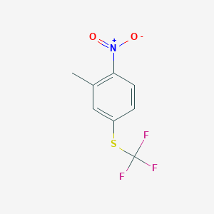 molecular formula C8H6F3NO2S B6332115 (3-Methyl-4-nitrophenyl)(trifluoromethyl)sulfane CAS No. 933673-25-7