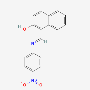 molecular formula C17H12N2O3 B6332140 1-(((4-Nitrophenyl)imino)methyl)naphthalen-2-ol CAS No. 1039-83-4