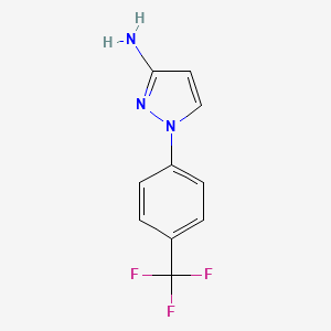 molecular formula C10H8F3N3 B6332169 1-(4-(Trifluoromethyl)phenyl)-1H-pyrazol-3-amine CAS No. 1207891-03-9