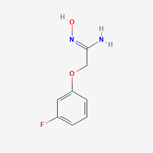 molecular formula C8H9FN2O2 B6332777 2-(3-fluorophenoxy)-N'-hydroxyethanimidamide CAS No. 1016865-07-8
