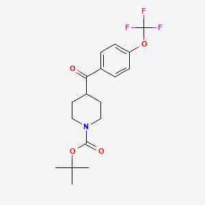 molecular formula C18H22F3NO4 B6333033 tert-Butyl 4-(4-(trifluoromethoxy)benzoyl)piperidine-1-carboxylate CAS No. 670275-85-1