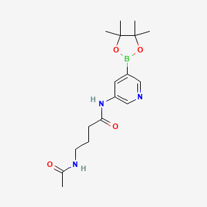 5-(4-Acetamidobutanamido)pyridine-3-boronic acid pinacol ester