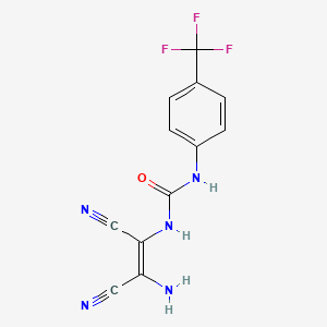 B6333086 N-(2-Amino-1,2-dinitrilovinyl)((4-(trifluoromethyl)phenyl)amino)formamide CAS No. 1022157-29-4